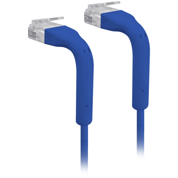 Ubiquiti U-Cable-Patch-1M-RJ45-BL Ultra-thin patch cable with bendable boots designed for installation flexibility, 3 mm outer diameter, 1m