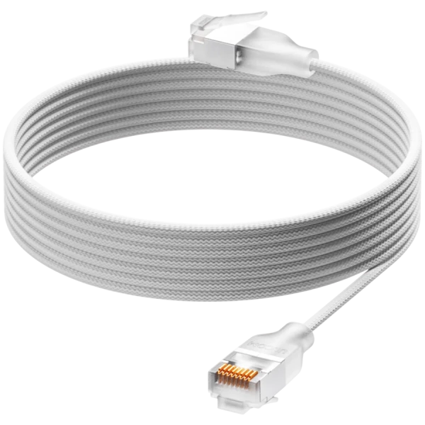 Ubiquiti UniFi Premium Patch Cable UACC-Cable-Patch-EL-C6A-2M-W Ultra-thin braided patch cable, designed and optimized for 10 GbE networkin