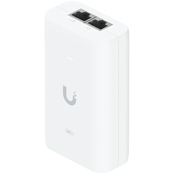 UBIQUITI PoE++ Adapter; Delivers up to 60W of PoE++; Surge, peak pulse, and overcurrent protection; Contains RJ45 data input, AC cable with