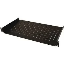 Polica fiksna 600mm rack kačenje na 4 tačke/podesivi zadnji držači Mirsan 19/1U crna MR.SBR60.01_YK