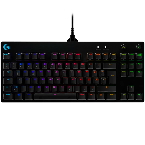 LOGITECH G PRO TKL Corded Mechanical Gaming Keyboard - BLACK - US INTL - USB - CLICKY ( 920-009392 ) 