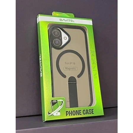 iPhone 16 Bavitel MagSafe sa naslonom crna