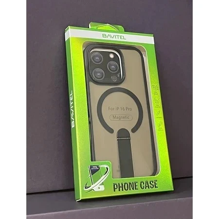 iPhone 16 Pro Bavitel MagSafe sa naslonom crna