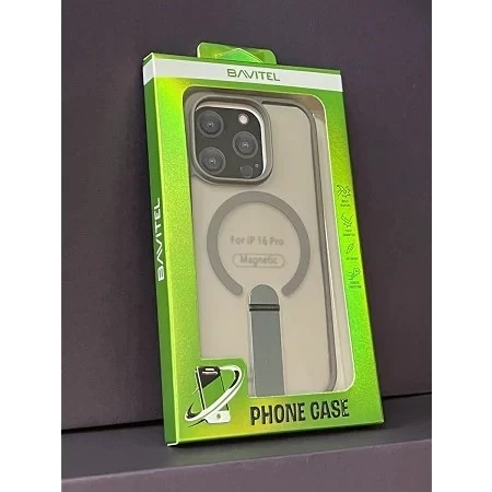 iPhone 16 Pro Bavitel MagSafe sa naslonom siva