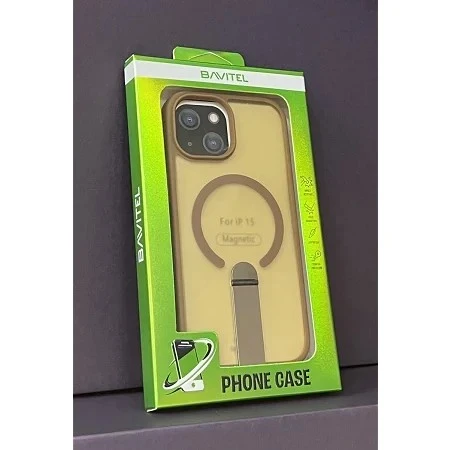 iPhone 15 Bavitel MagSafe sa naslonom braon