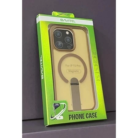 iPhone 15 Pro Bavitel MagSafe sa naslonom braon