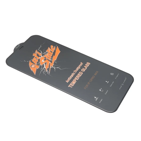 Folija za zastitu ekrana glass antistatic za iphone 12 pro max (6.7) crna