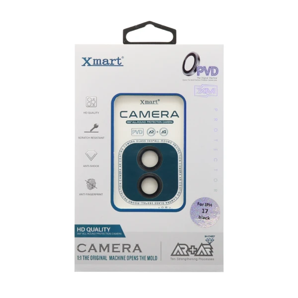 Folija za zastitu kamere x-mart pvd camera film za iphone 17 (6.3) crna