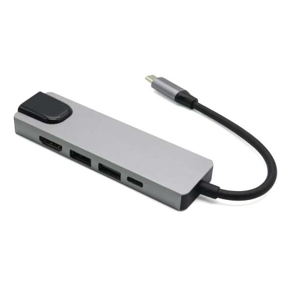 Hub type-c na hdmi type c 2xusb3.0 lan (5 u 1)