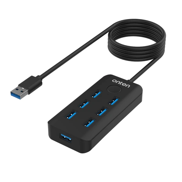 Hub usb 3.2 sa 7 portova gen 1 5g + lock screen dugme 50cm (otn-8120) onten