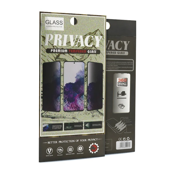 Folija za zastitu ekrana glass privacy 2.5d full glue za samsung s911b galaxy s23 crna