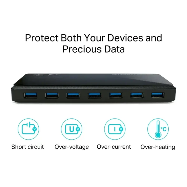 TP-Link USB HUB 7 port UH720 3.0 5V/2.4ATP-Link USB HUB 7 port UH720 3.0 5V/2.4A