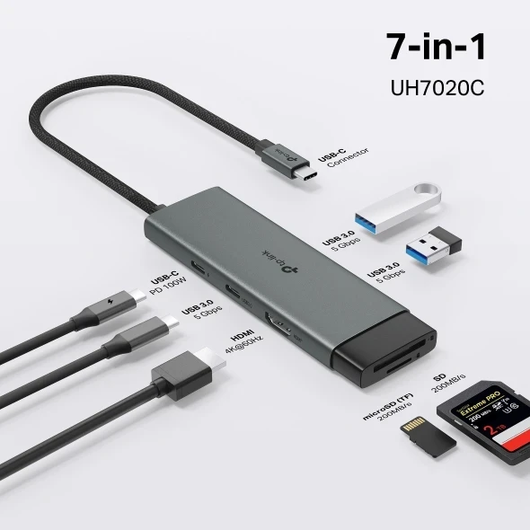 Docking TP-Link UH7020C USB Type-C 7-Port 100W