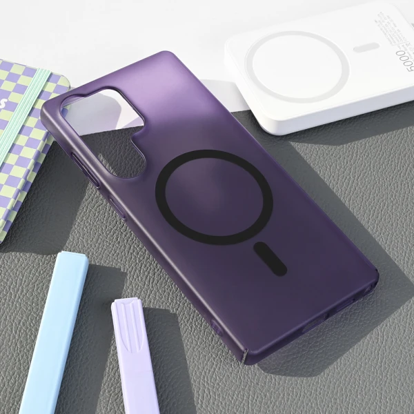 Torbica Magsafe Matte PC za Samsung S938B Galaxy S25 Ultra ljubicasta