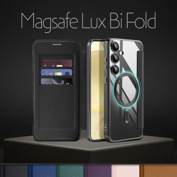 Torbica Magsafe Lux Bi Fold za Samsung S908B Galaxy S22 Ultra crna