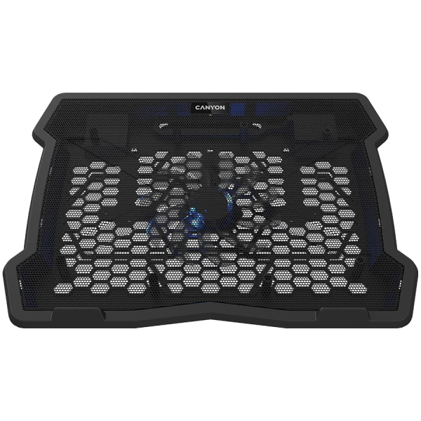 CANYON NS02, Cooling stand single fan with 2x2.0 USB hub, support up to 10''-15.6'' laptop, ABS plastic and iron, Fans dimension:125*125*15mm