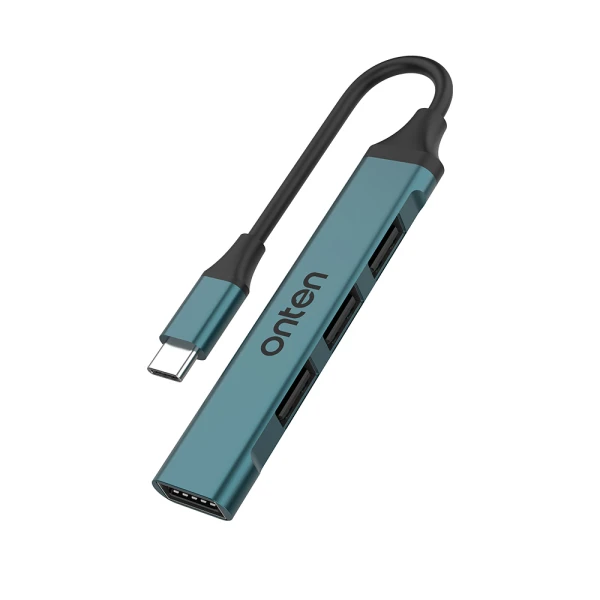 Hub usb type-c sa 4 porta usb 2.0 10cm (otn-9701d) onten