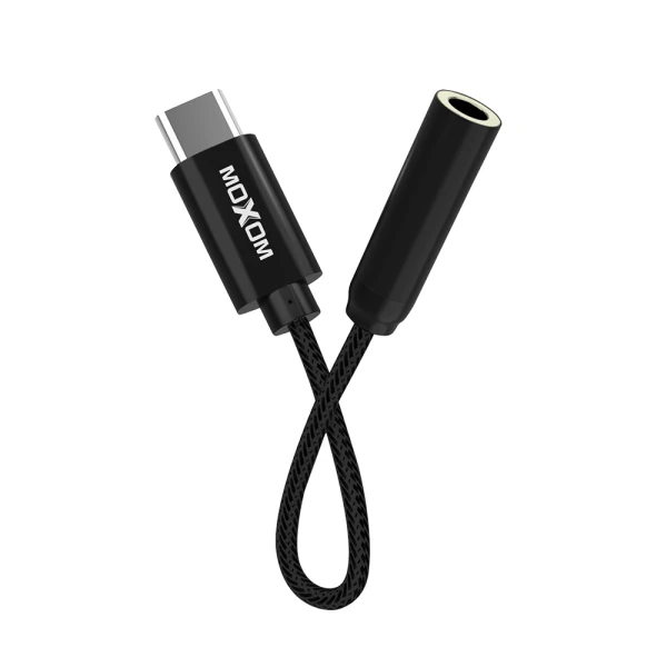 Adapter audio moxom mx-ax01 3.5mm na type c moxom pleteni crni