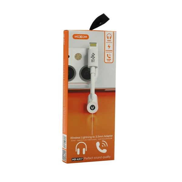 Adapter audio moxom mx-ax17 iphone lightning na aux 3.5mm (music only)