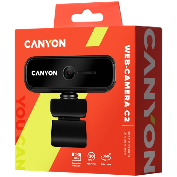 CANYON webcam C2 HD 720P Black ( CNE-HWC2 ) 