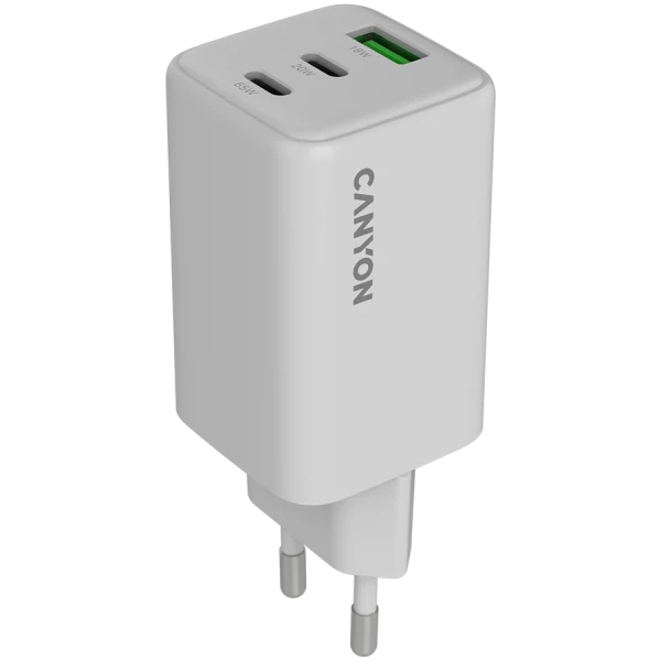 CANYON charger CU65ACC GaN 65W 2xPD 1xQC EU White ( CNS-CUW65ACC ) 