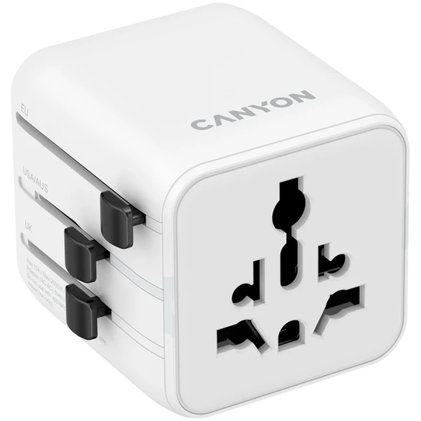 CANYON Travel Adapter OnTour One EUUKUSAUS White ( CNS-TA1005W ) 