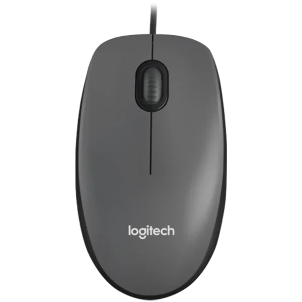 LOGITECH M100 Corded Mouse - BLACK - USB ( 910-006652 ) 