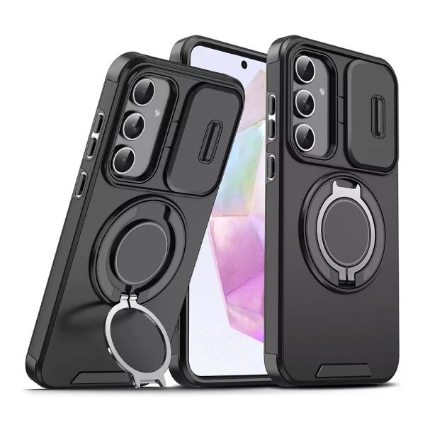 Torbica CamShield Ring stand za Samsung A576B Galaxy A57 5G crna