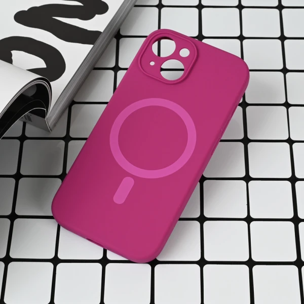 Torbica Magsafe Pure color za iPhone 13 6.1 tamno pink