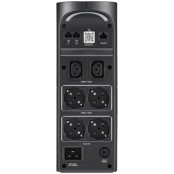 APC Back-UPS Pro for Gaming, 2200VA1320W, Tower, 230V, 4x Schuko and 2x IEC C13 outlets, RGB Lights, Pure Sine Wave, Midnight (Black) ( BGM
