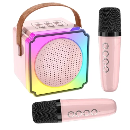 KaraokeZvučnik BT sa 2 mikrofona P8 ROZE