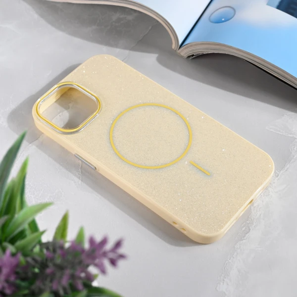 Torbica Magsafe Sparkle Dust za iPhone 15 6.1 zuta