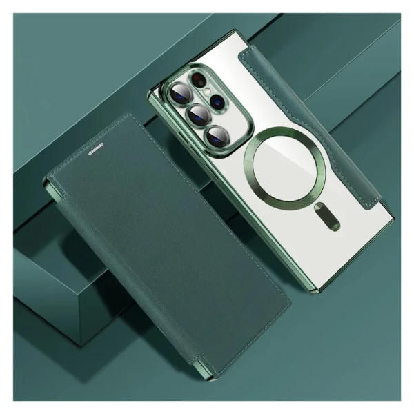 Torbica Magsafe Lux Bi Fold za Samsung S918B Galaxy S23 Ultra zelena