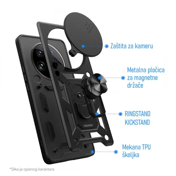 Torbica Hard Shield za Honor Magic 7 Lite tamno zelena