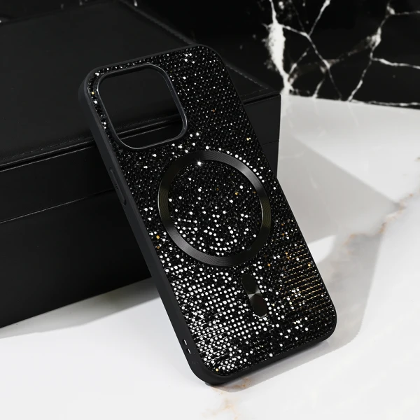 Torbica Magsafe Glam za iPhone 13 Pro 6.1 crna