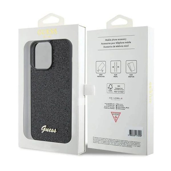 Torbica Guess Hc PU Disco Script Metal za iPhone 15 Pro Max 6.7 (GUHCP15XPMSDGSK)