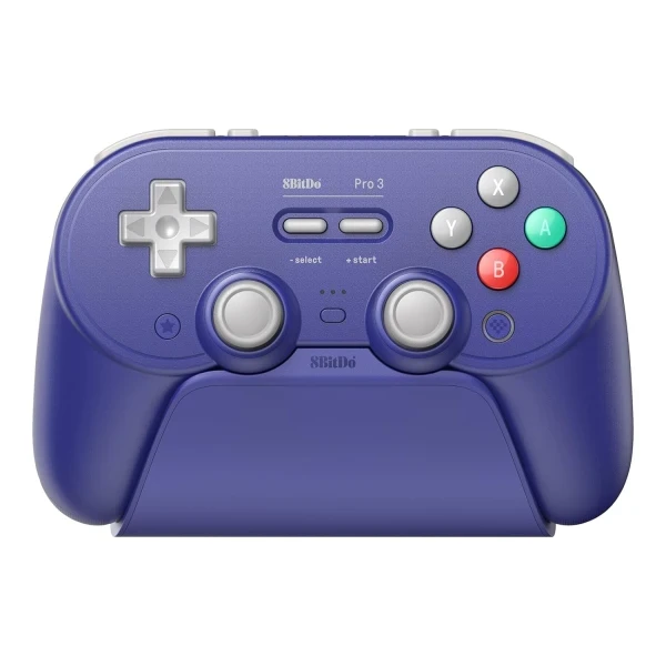 Bežični gamepad 8BitDo Pro 3 BT/2.4Ghz/Multi platform/Vibracija/Hall Effect/TMR/Purple edition+Dock