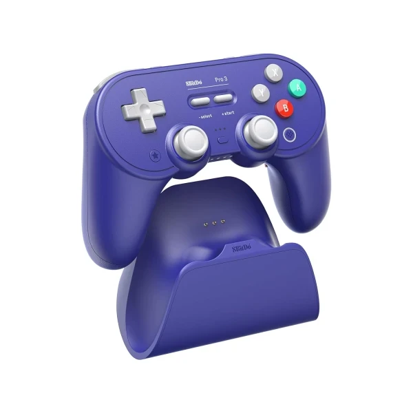 Bežični gamepad 8BitDo Pro 3 BT/2.4Ghz/Multi platform/Vibracija/Hall Effect/TMR/Purple edition+Dock