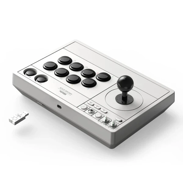 Bežični Arcade gamepad 8BitDo Arcade stick Xbox/Windows/Mapping/Mode Switch/AUX/White