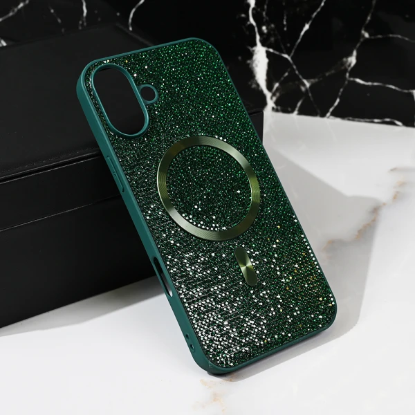 Torbica Magsafe Glam za iPhone 16 Plus 6.7 zelena