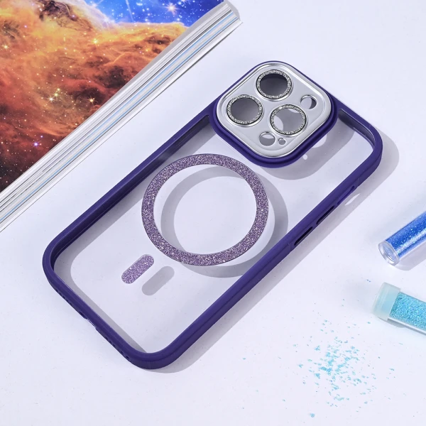 Torbica Magsafe shining za iPhone 14 Pro 6.1 ljubicasta