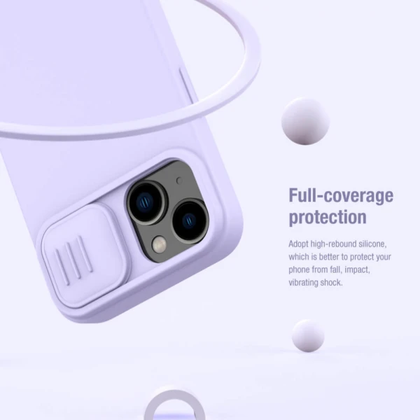 Torbica Nillkin CamShield Silky za iPhone 15 Plus 6.7 ljubicasta
