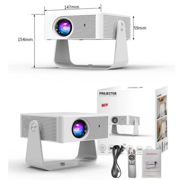 Projektor Zeus N8 HD 1280X720/LED LCD/4700 LUM(170 ANSI)/WiFi/mirac/HDMI/USB/zvuč/Andr 11