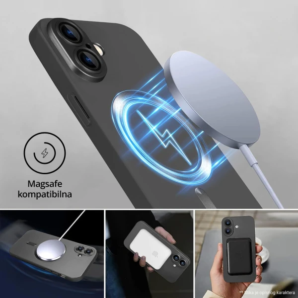 Torbica Magsafe Chrome za iPhone 17 Pro 6.3 crna