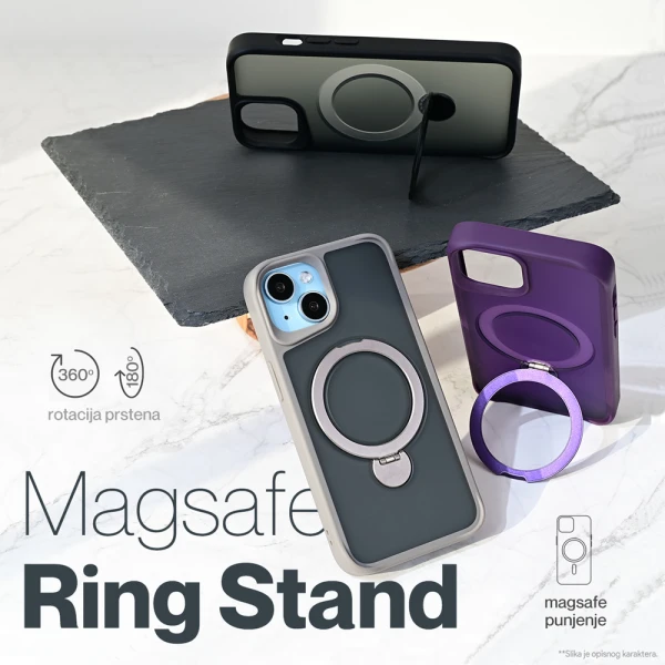 Torbica Magsafe Ring Stand za iPhone 11 6.1 ljubicasta