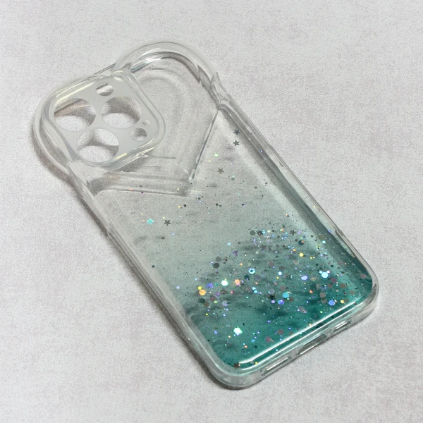 Torbica Heart Glitter za iPhone 13 Pro 6.1 mint