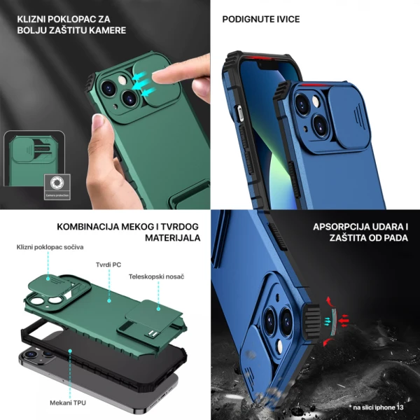 Torbica Crashproof Back za Samsung A226B Galaxy A22 5G crvena