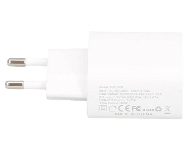 E-GREEN Superbrzi strujni punjač sa USB3.0 i USB 3.1 tipC ulazom 5V3A 20W 