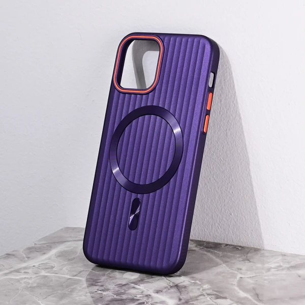 Torbica Magsafe Stripe za iPhone 12 6.1 ljubicasta