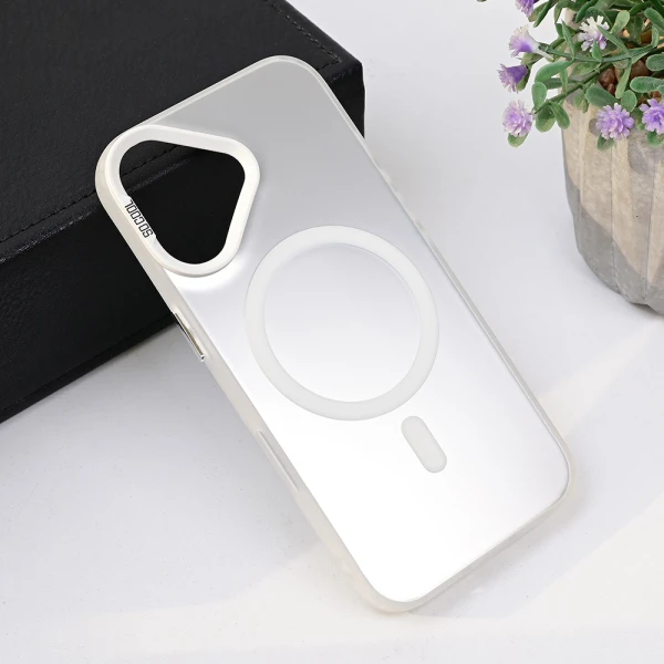 Torbica Magsafe Clear za iPhone 16 6.1 srebrna